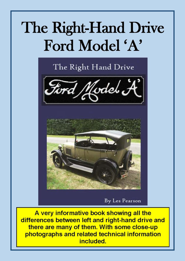 Ford Model A repair manual cover with classic car photos and technical notes
